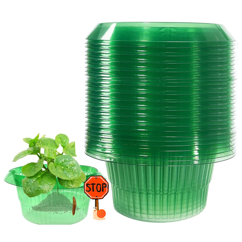 Gardening Tools Green - 5-25Pcs Pflanzen Slug Schutz Ringe Grün