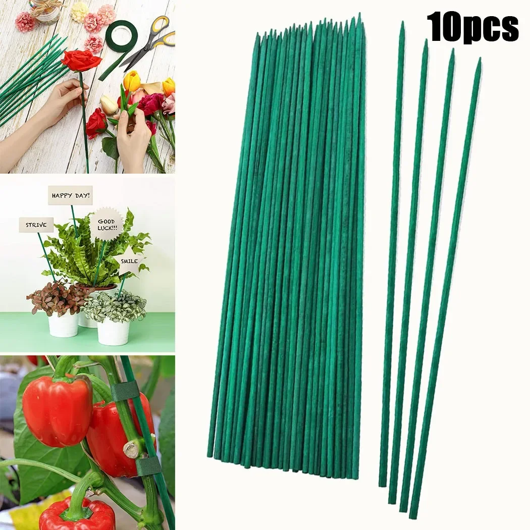 Gardening Tools Green - 10 Stück 40 cm grüner Bambus-Pflanzenstab,