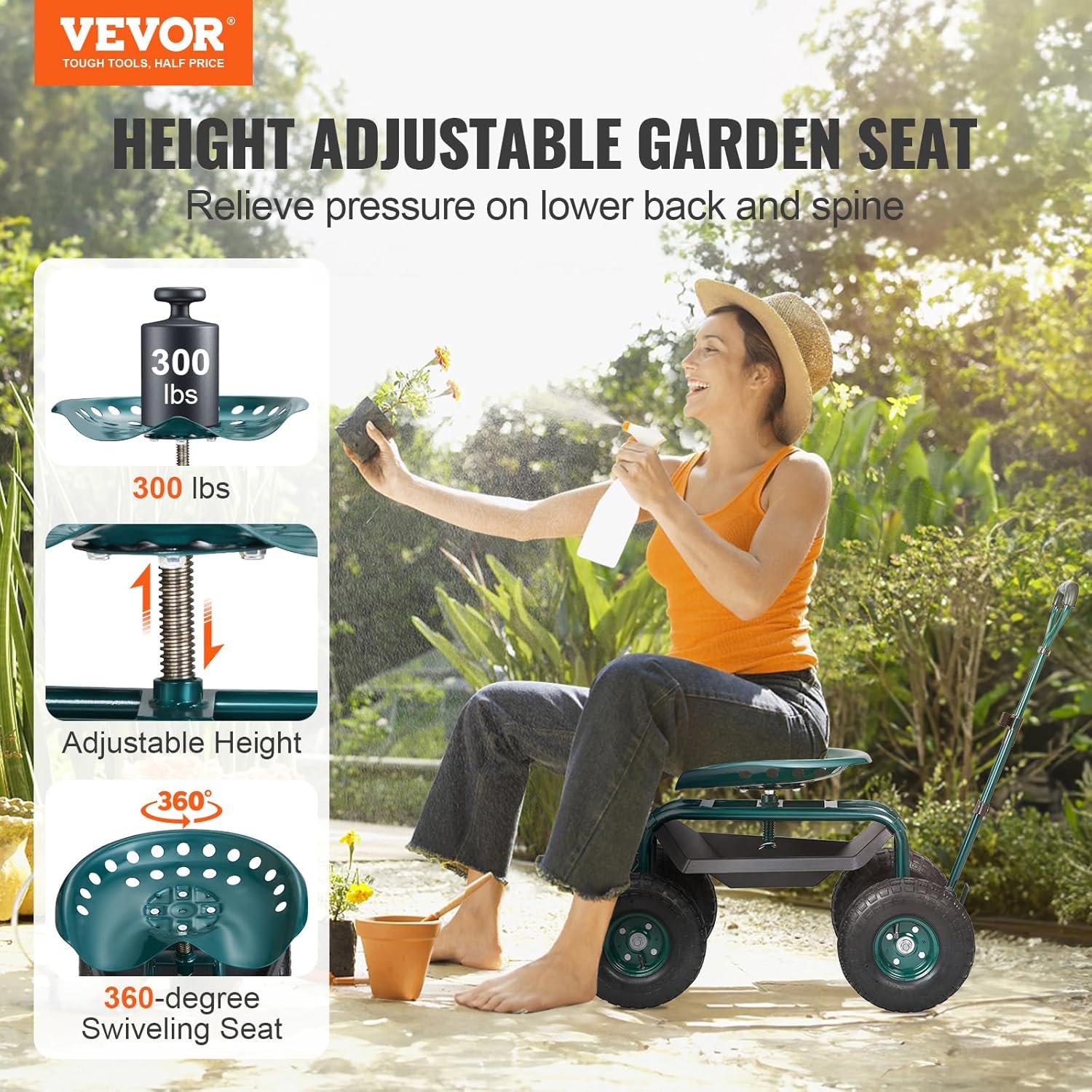Gartenwagen mit Rollen und Arb – Gardening Tools Green Bewertung und Preis