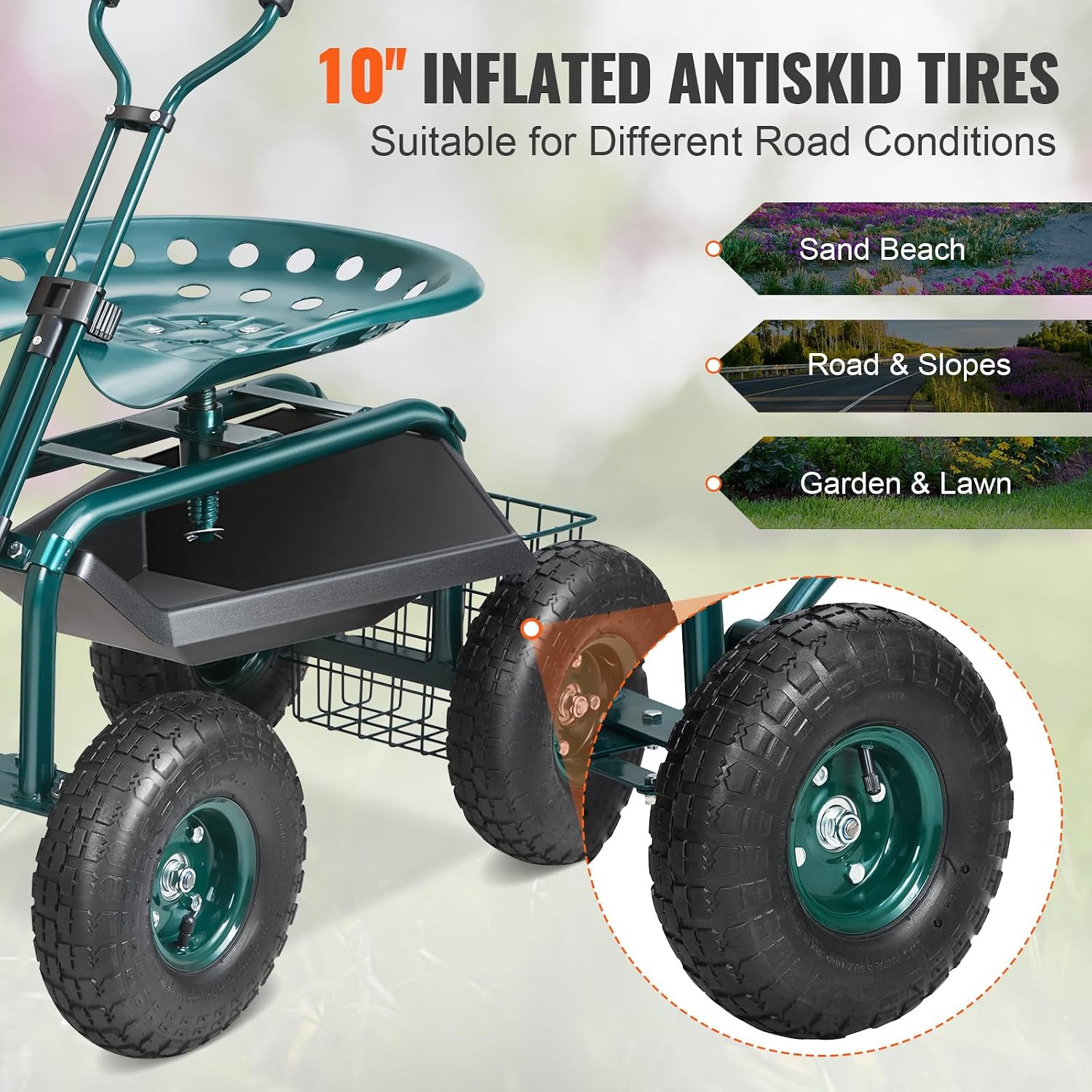 Gartenwagen mit Rollen und Arb – Gardening Tools Green Bewertung und Preis